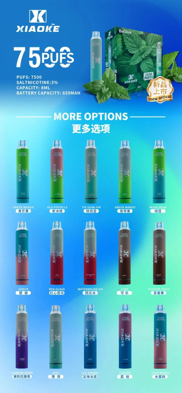 梟客7500抛棄式 XIAOKE梟客拋棄式7500口