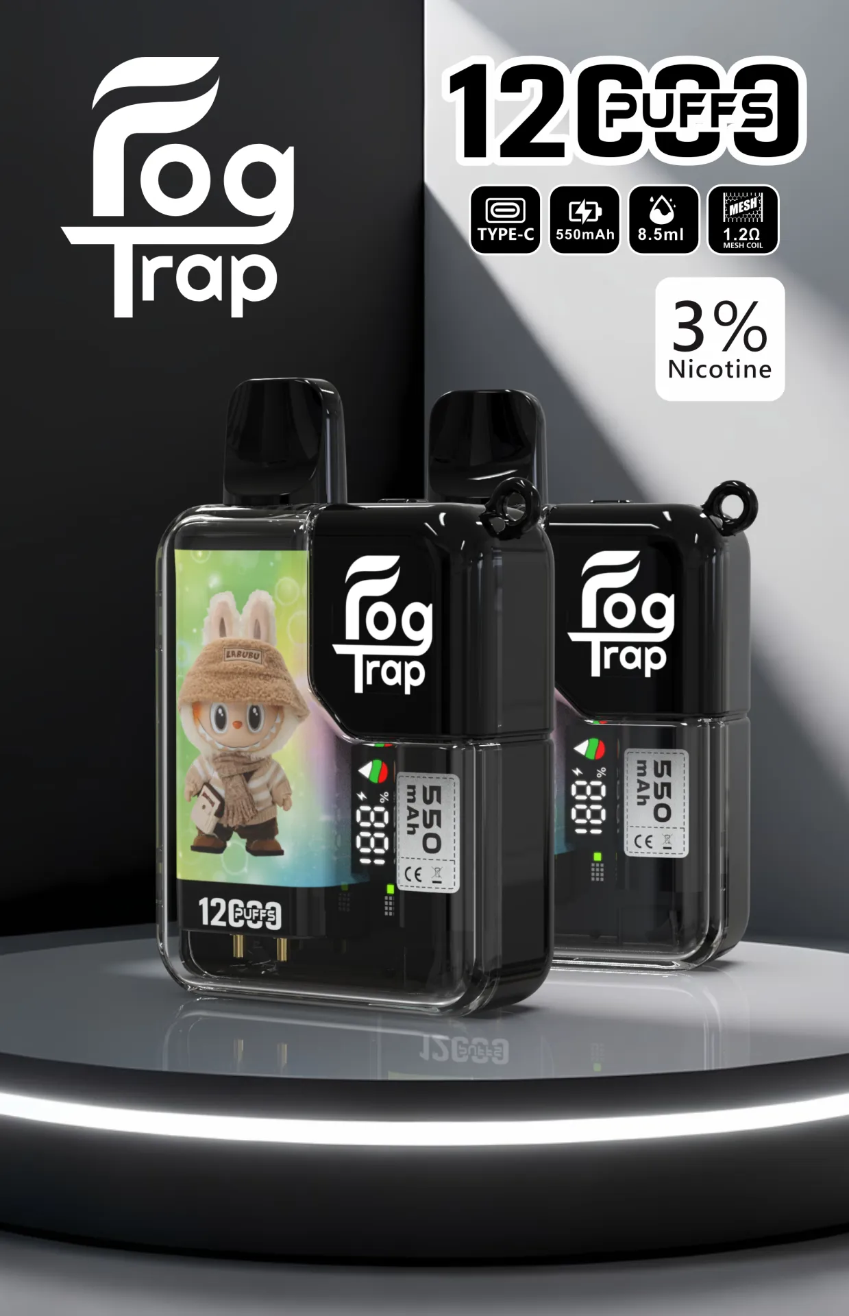 Fog Trap 12000 一次性電子煙 吸阻調節與煙霧表現